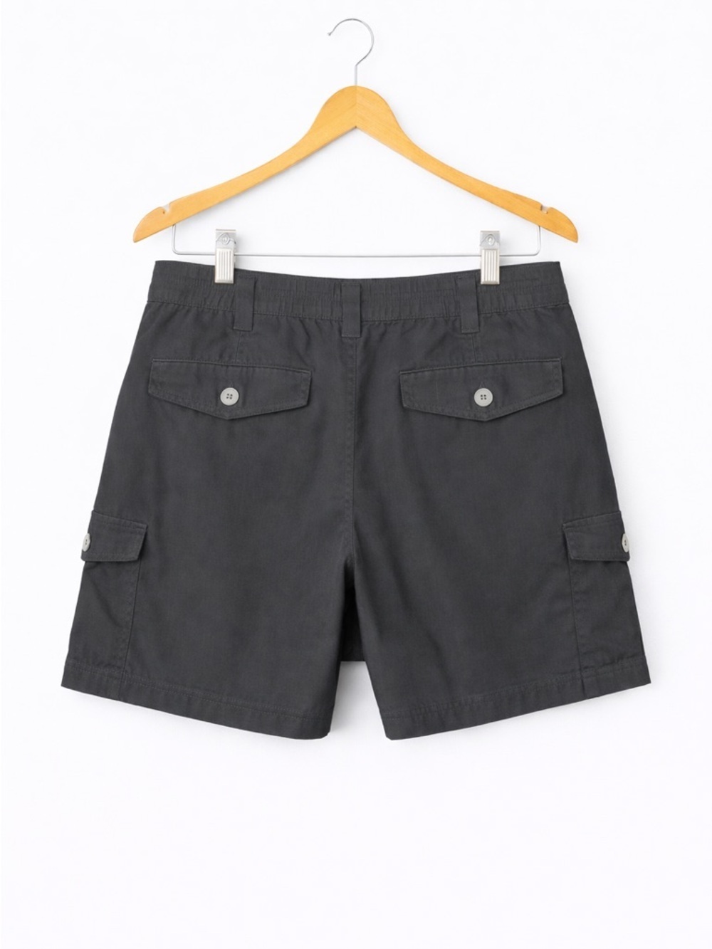 Style & Co Black Cargo Shorts Women’s 12 Petite Mid-Rise Stretch - Picture 2 of 2